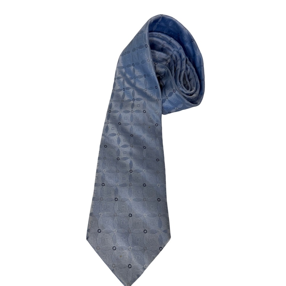 Joseph Abboud‎ Mens Blue Geometric Silk Necktie Classic Formal Business Tie